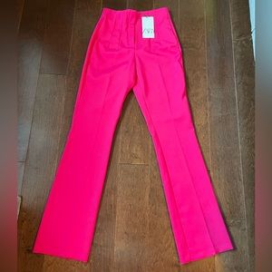 FLARED HIGH-WAISTED PANTS